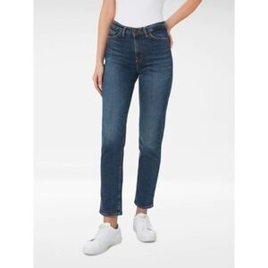 Outland Denim Abigail High Rise Slim Tapered Denim Jeans in Dakota Blue 25 NWT